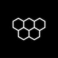 Zestaw czarny Lamp HEXAGON 5 LED 6500K