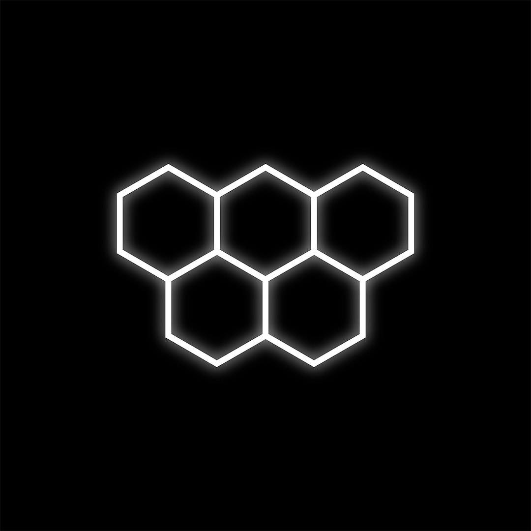 Zestaw czarny Lamp HEXAGON 5 LED 192W 6500K
