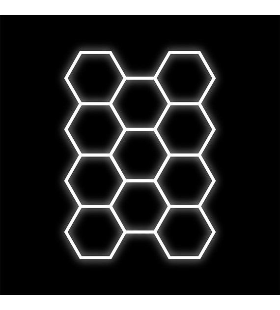 Zestaw czarny Lamp HEXAGON 11 LED 368W 6500K