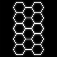 Zestaw czarny Lamp HEXAGON 14 LED 456W 6500K