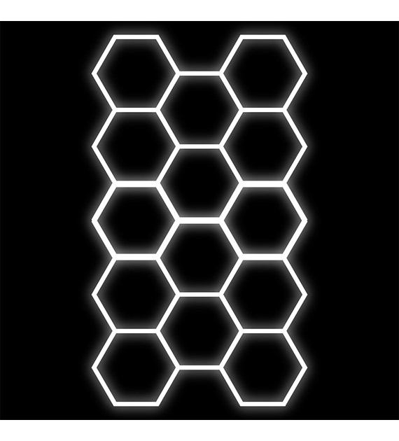 Zestaw czarny Lamp HEXAGON 14 LED 456W 6500K