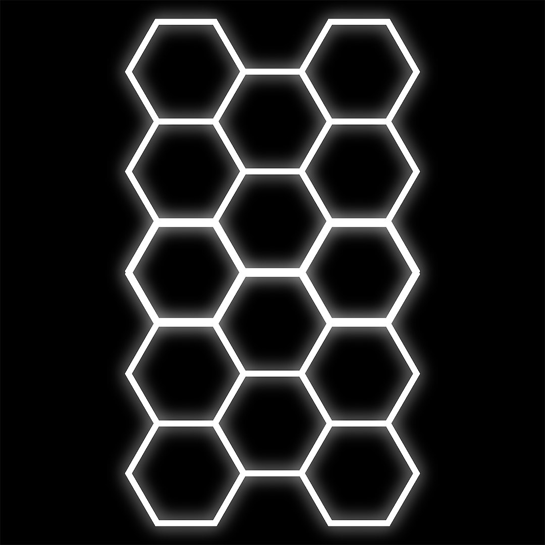 Zestaw czarny Lamp HEXAGON 14 LED 456W 6500K