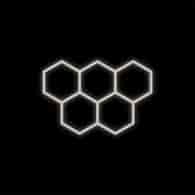 Zestaw biały Lamp HEXAGON 5 LED 4000K