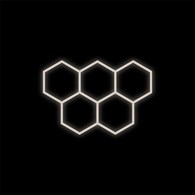 Zestaw czarny Lamp HEXAGON 5 LED 192W 4000K