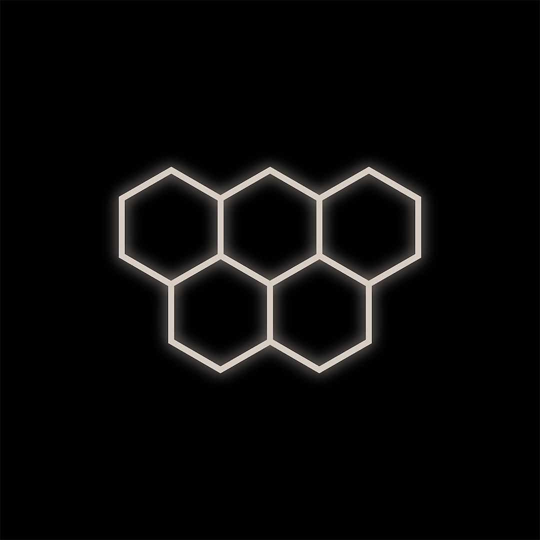 Zestaw czarny Lamp HEXAGON 5 LED 192W 4000K