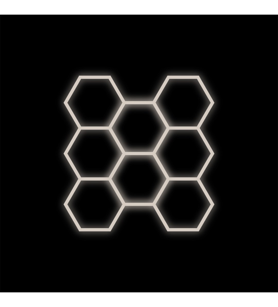 Zestaw biały Lamp HEXAGON 8 LED 4000K