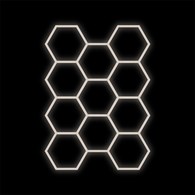 Zestaw czarny Lamp HEXAGON 11 LED 368W 4000K