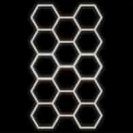 Zestaw czarny Lamp HEXAGON 14 LED 4000K