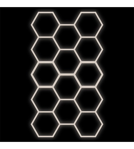 Zestaw czarny Lamp HEXAGON 14 LED 456W 4000K