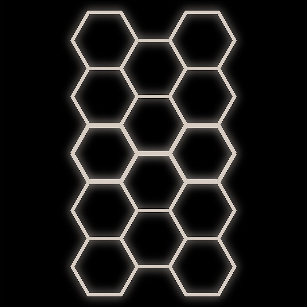 Zestaw czarny Lamp HEXAGON 14 LED 456W 4000K