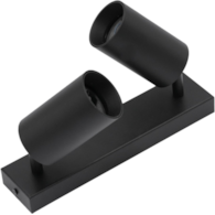 Kinkiet podwójny czarny QUALIS II