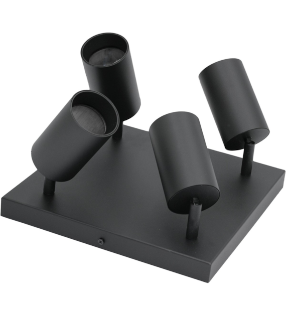 Vierfachwandleuchte schwarz QUALIS IV