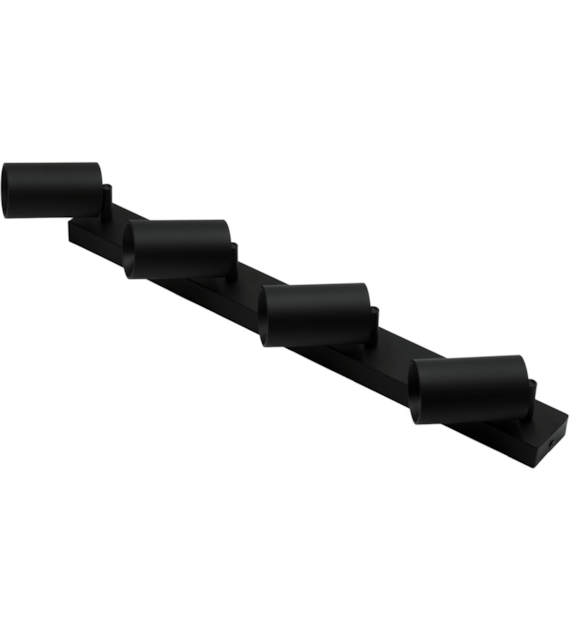 Wall lamp black QUALIS IV bar