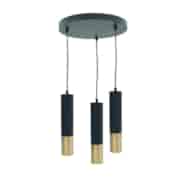 Black and gold hanging tube CIRCUS-3R on ring 290x60