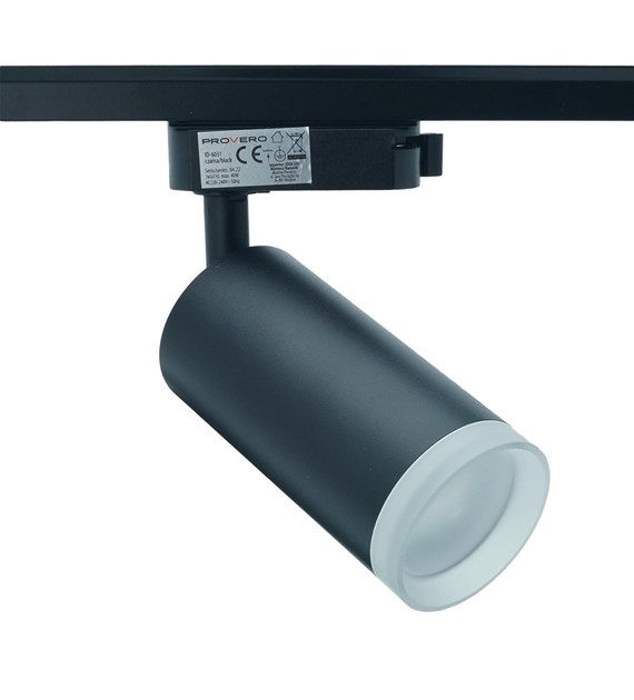 Lampa na szynoprzewód czarna LUMINUS