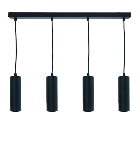 Schwarze Pendelleuchte CIRCUS-4 SLIM 170x55