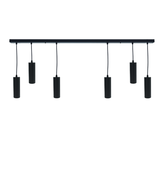 Tuba wisząca czarna CIRCUS-6 SLIM 170x55