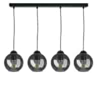 Lampa wisząca klosz dymiony NEBIOS-4