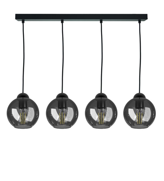 Lampa wisząca klosz dymiony NEBIOS-4