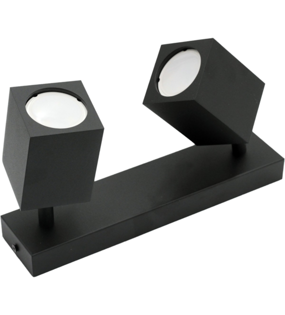 Double wall lamp black QUANTUS II