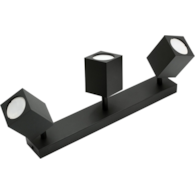 Kinkiet potrójny czarny QUANTUS III