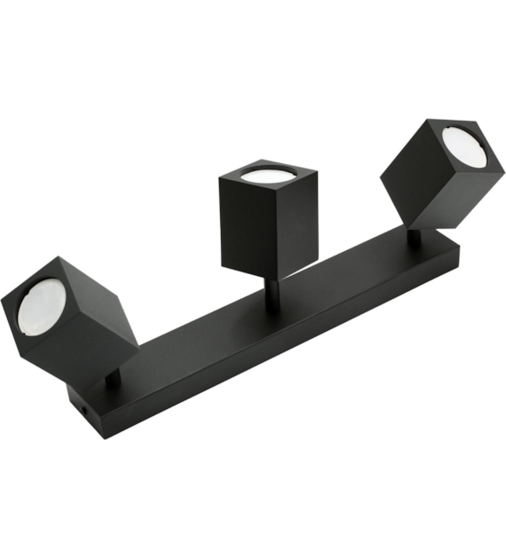 Dreifachwandleuchte schwarz QUANTUS III