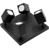 Kinkiet poczwórny czarny QUANTUS IV