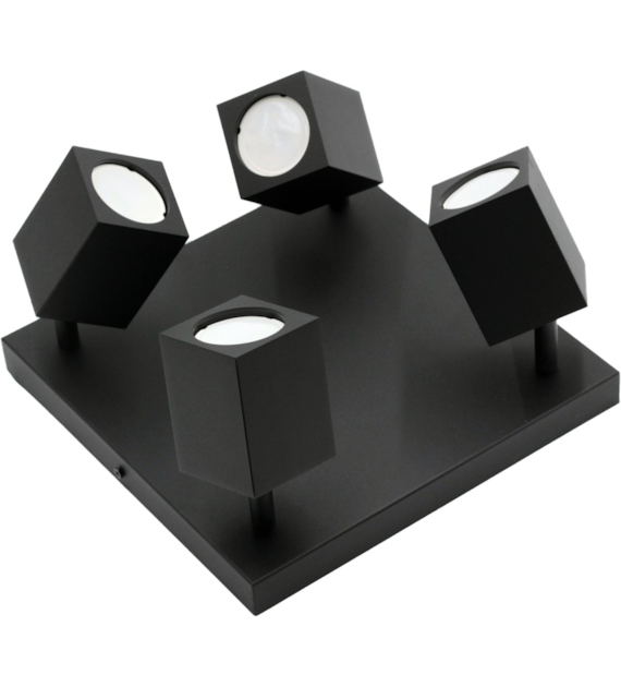 Vierfachwandleuchte schwarz QUANTUS IV