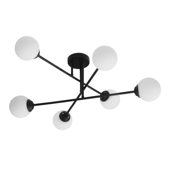 Ceiling fixture 6xE27 PALLE Black