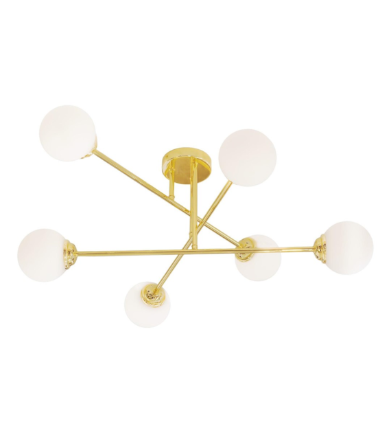 Oprawa sufitowa 6xE27 PALLE Gold