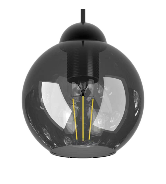 Gray globe lampshade E27 150x140