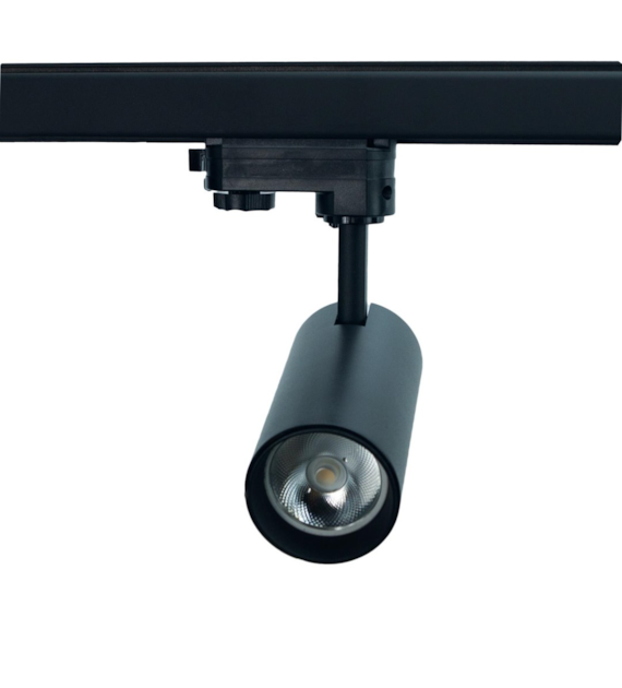 Schwarze Schienenleuchte LONGO 3F