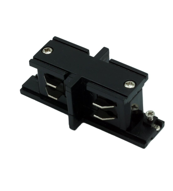 Gerader Verbinder für 3F-Schienenleiter schwarz