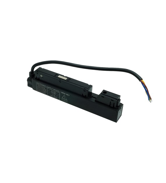 Zasilacz wewnętrzny IP67 100W 48V do szyn Magnetic czarny