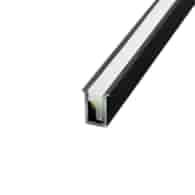 Profil aluminiowy TINY 1m Wpuszczany czarny z silikonową osłoną