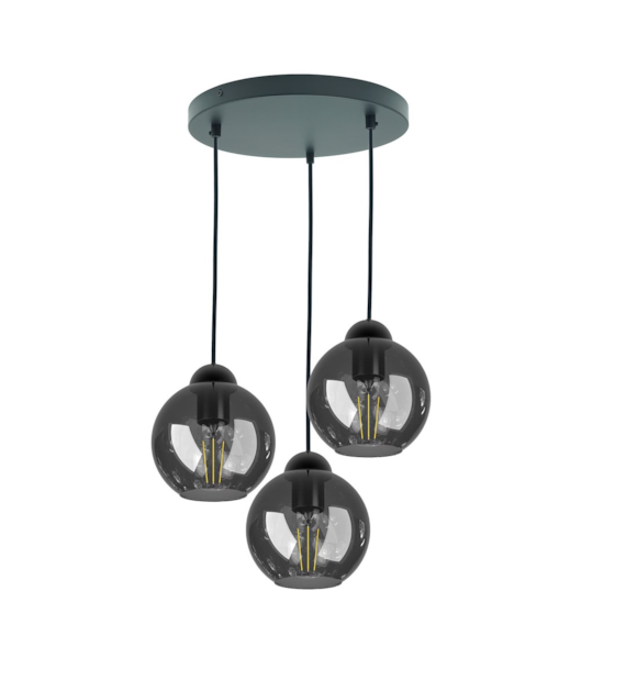 Lampa wisząca klosz dymiony NEBIOS-3R