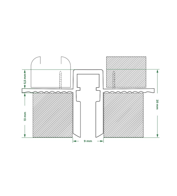 SUPERSLIM magnetic track 2M GK 12,5mm type black