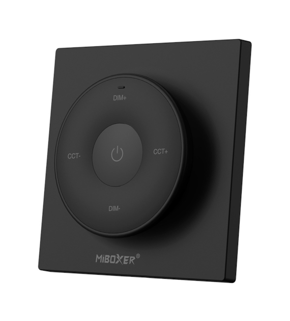 Wandfernbedienung für LED-Bänder mono CCT drehbar schwarz