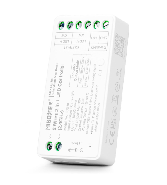 Odbiornik taśm LED MONO/CCT 2 przewody, moc 10A