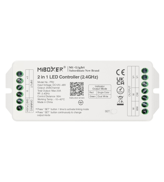 PR2 RF 2.4G 20A 2in1 MONO/CCT Controller