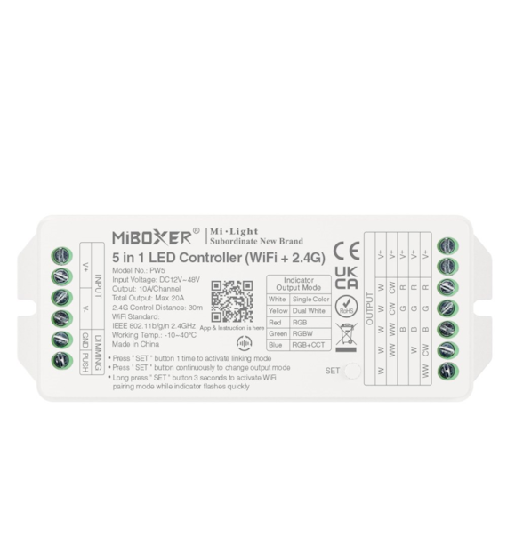 Sterownik PW5 (WI-FI +RF 2.4G) 20A 5in1
