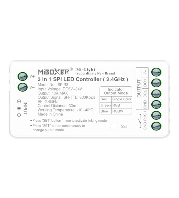 Sterownik cyfrowy SPIR3 10A3in1MONO/RGB/RGBW 2.4G