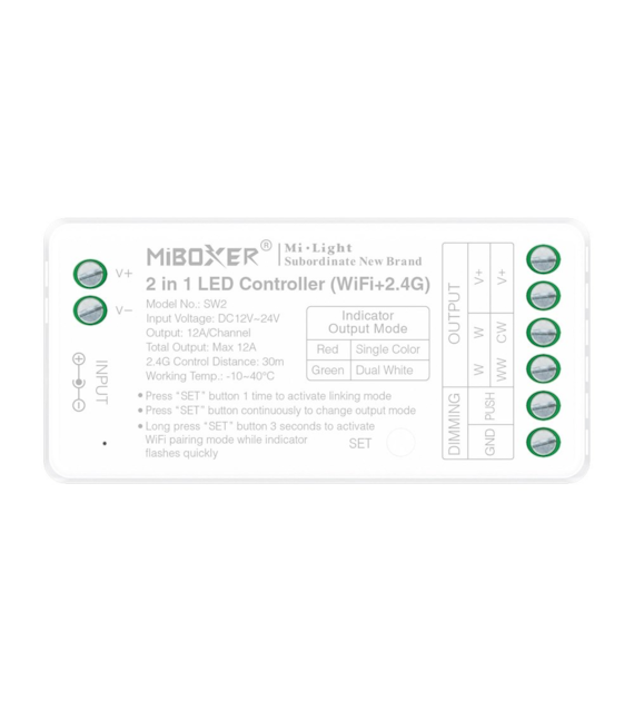 LED Strip Receiver MONO/CCT WI-FI, power 12A (FUT035W+)