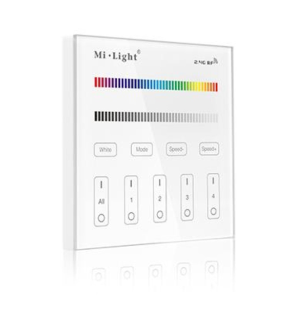 RGBW flush-mounted touch panel 4-zone