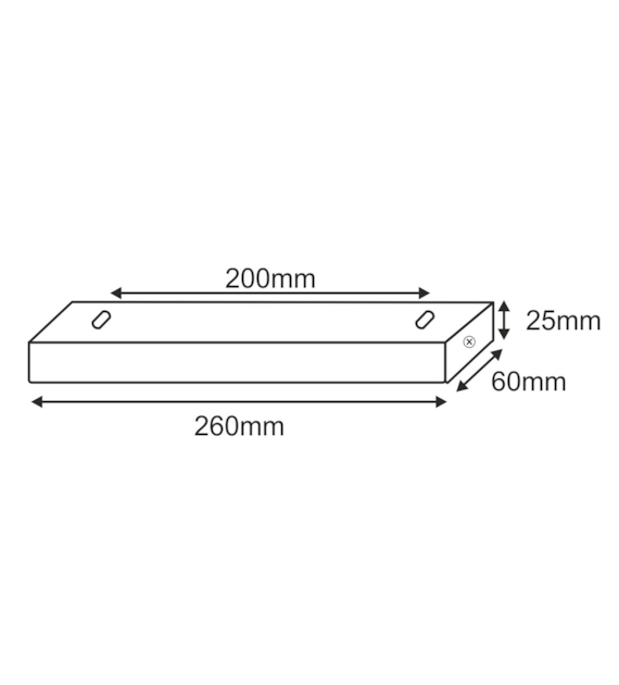 2 metal rectangular rozeta white ceiling rose