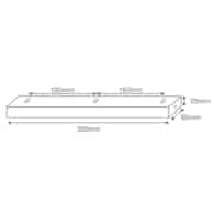 3 metal rectangular rozeta white ceiling rose