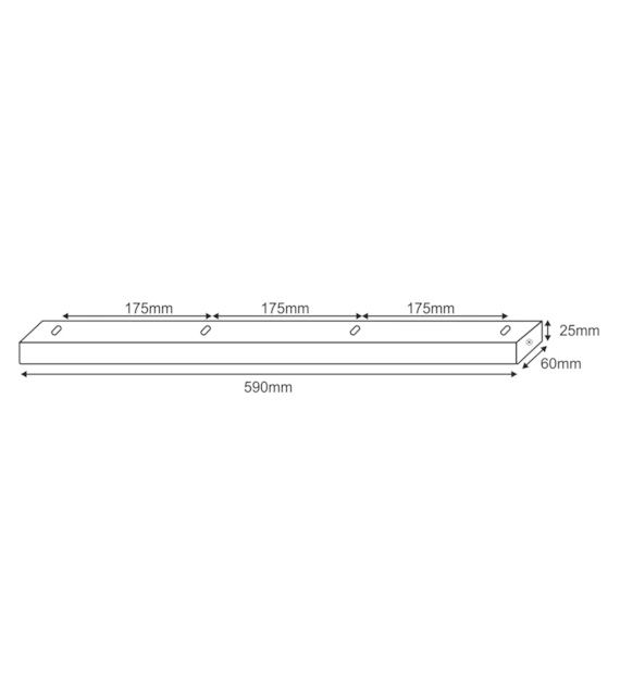 4 metal rectangular rozeta white ceiling rose