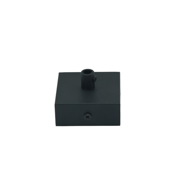 1 metal square rozeta black ceiling rose