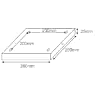 4 metal square rozeta white ceiling rose