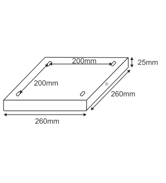 4 metal square rozeta white ceiling rose
